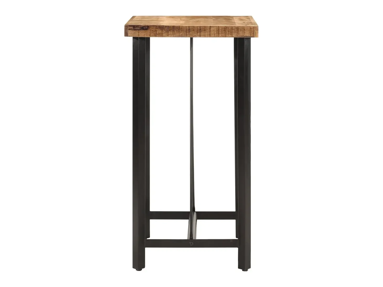 Mesa alta de hierro y madera maciza de mango 55x55x107 cm ES557490