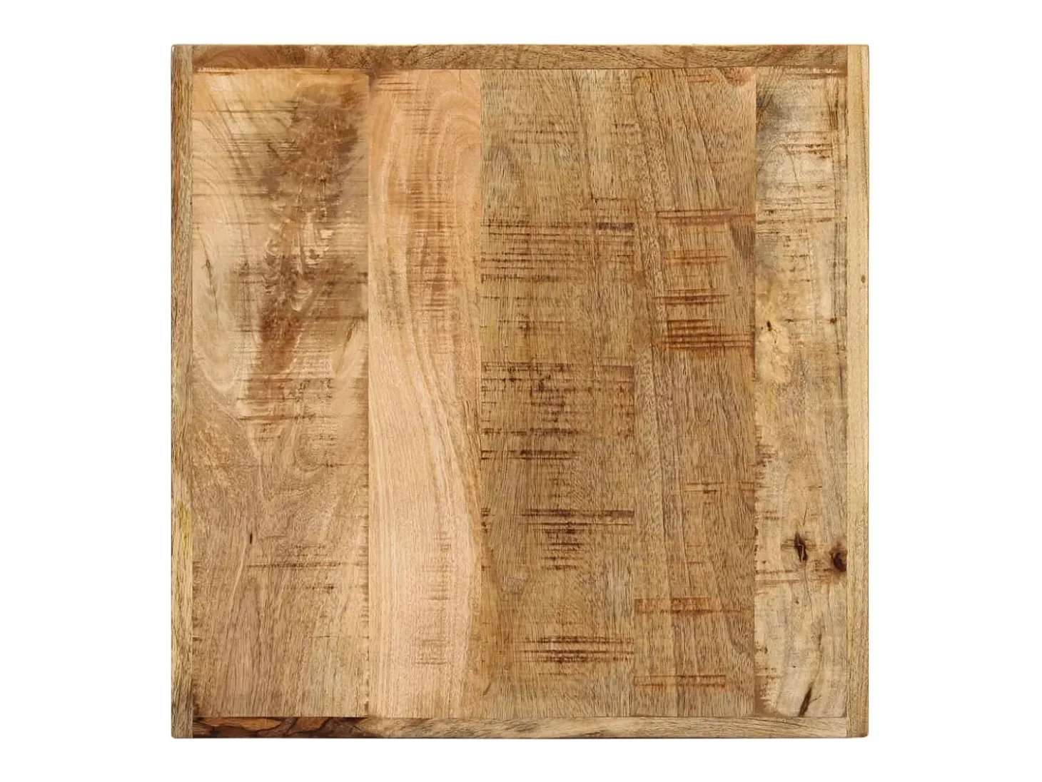 Mesa alta de hierro y madera maciza de mango 55x55x107 cm ES557490