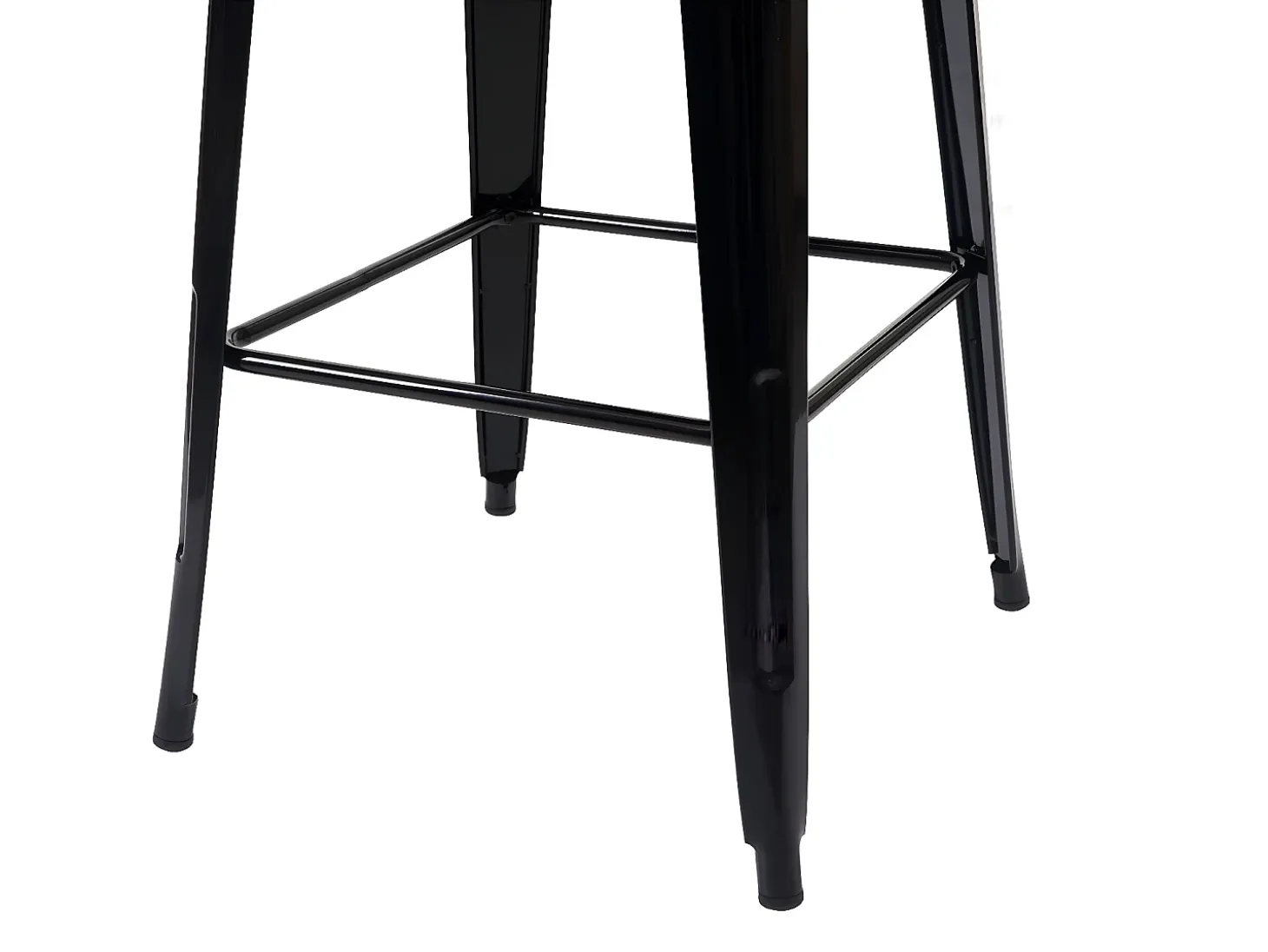 Mesa alta MCW-A73 con tablero de madera incluido, negro