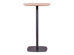 Mesa alta para bar de estilo industrial, 106cm de altura y 60x60cm - Pub - Roble