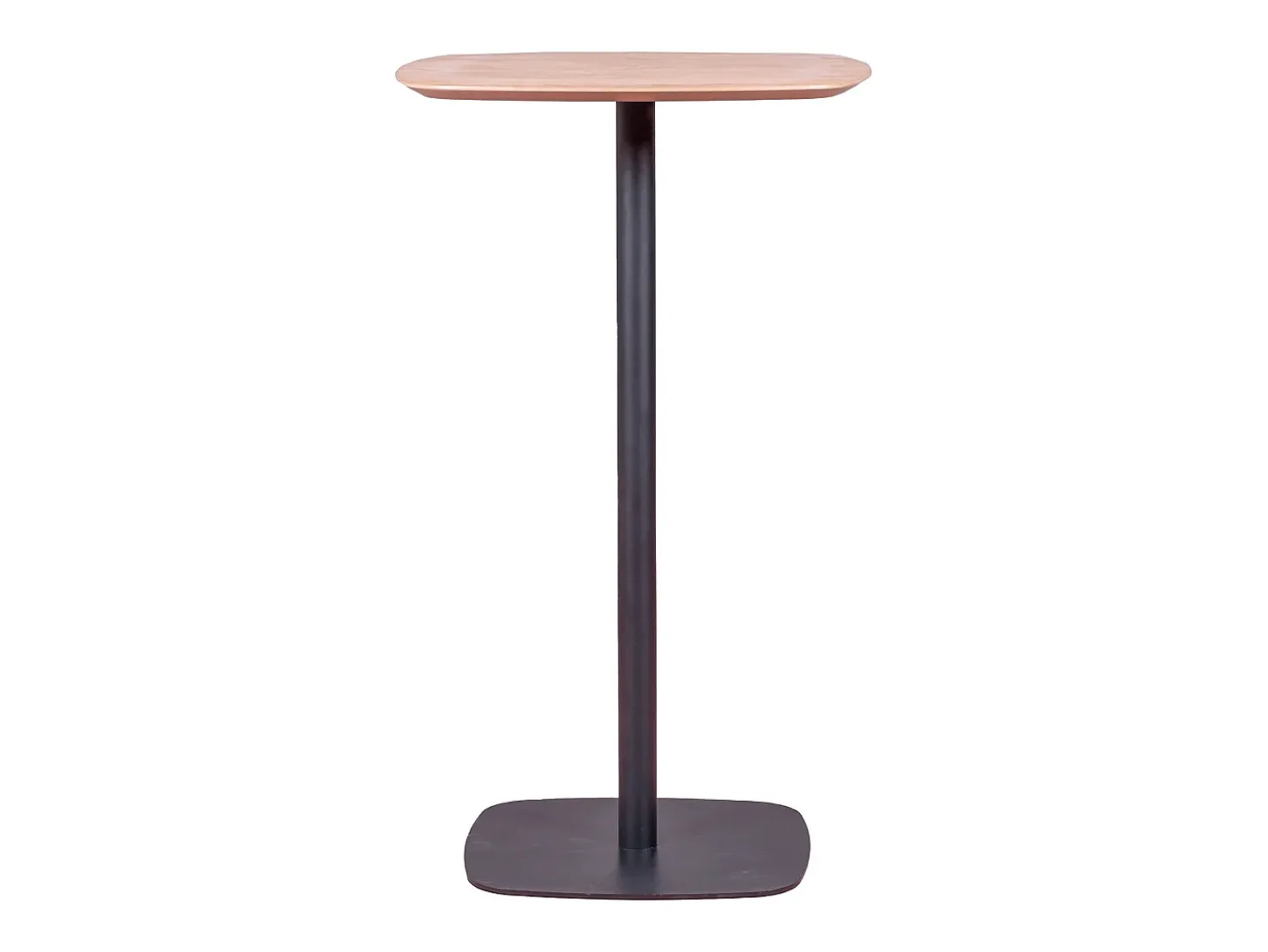 Mesa alta para bar de estilo industrial, 106cm de altura y 60x60cm - Pub - Roble