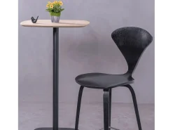 Mesa alta para bar de estilo industrial, 106cm de altura y 60x60cm - Pub - Roble