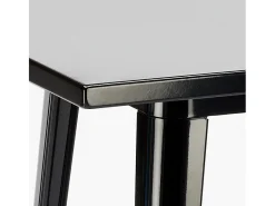 mesa alta para taburetes acero metal industrial 60x60 nut - Negro