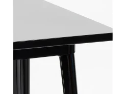mesa alta para taburetes acero metal industrial 60x60 nut - Negro