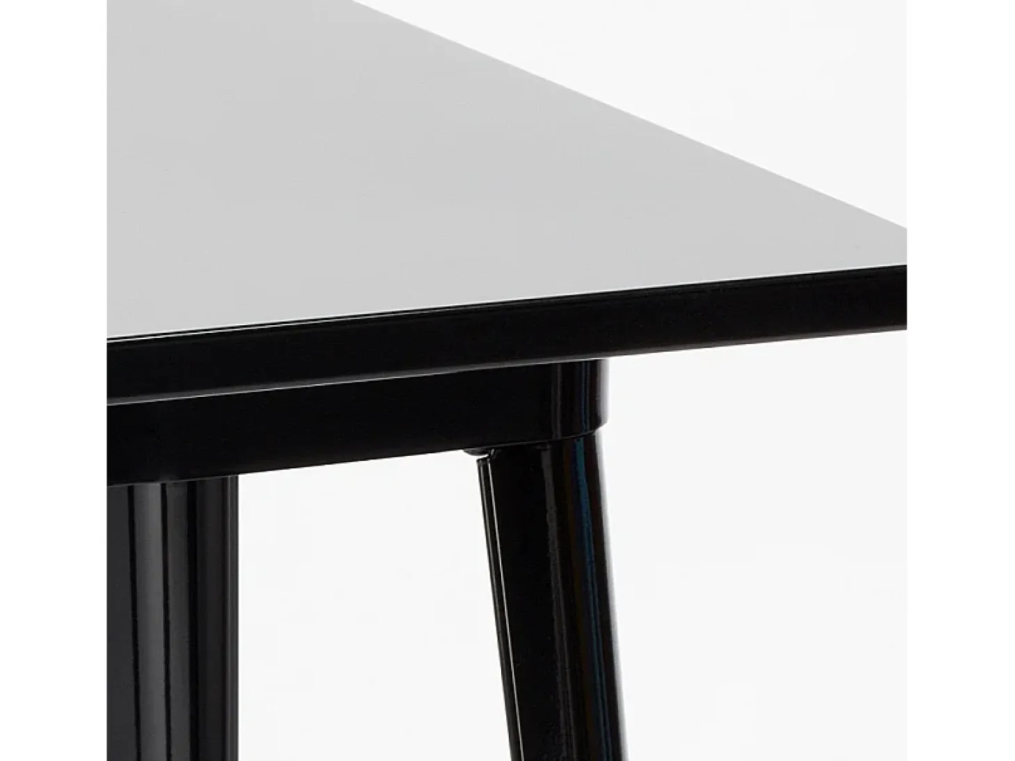 mesa alta para taburetes acero metal industrial 60x60 nut - Negro