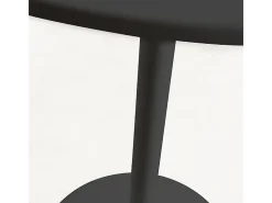 Mesa alta redonda en madera negra y patas de acero negro Tulipa 60 cm