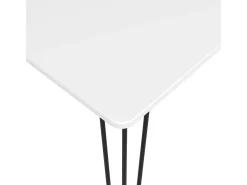 Mesa alta y taburetes de bar 7 piezas blanco