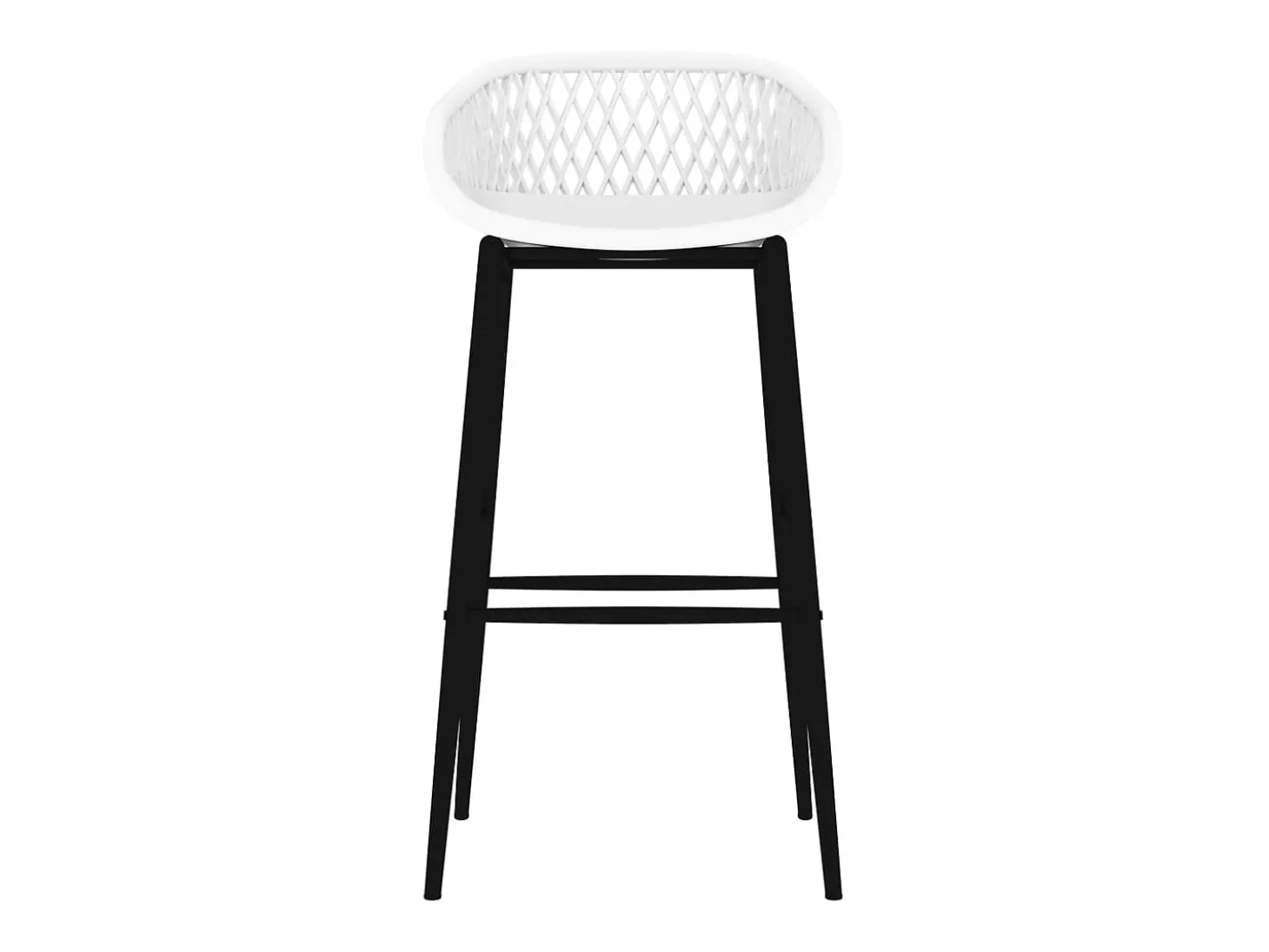 Mesa alta y taburetes de bar 7 piezas blanco