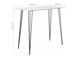Mesa alta y taburetes de bar 7 piezas blanco y gris