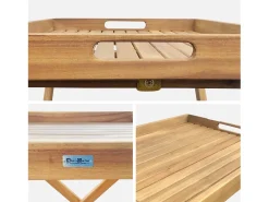 Mesa auxilar de jardín de madera madera