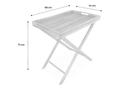 Mesa auxilar de jardín de madera madera