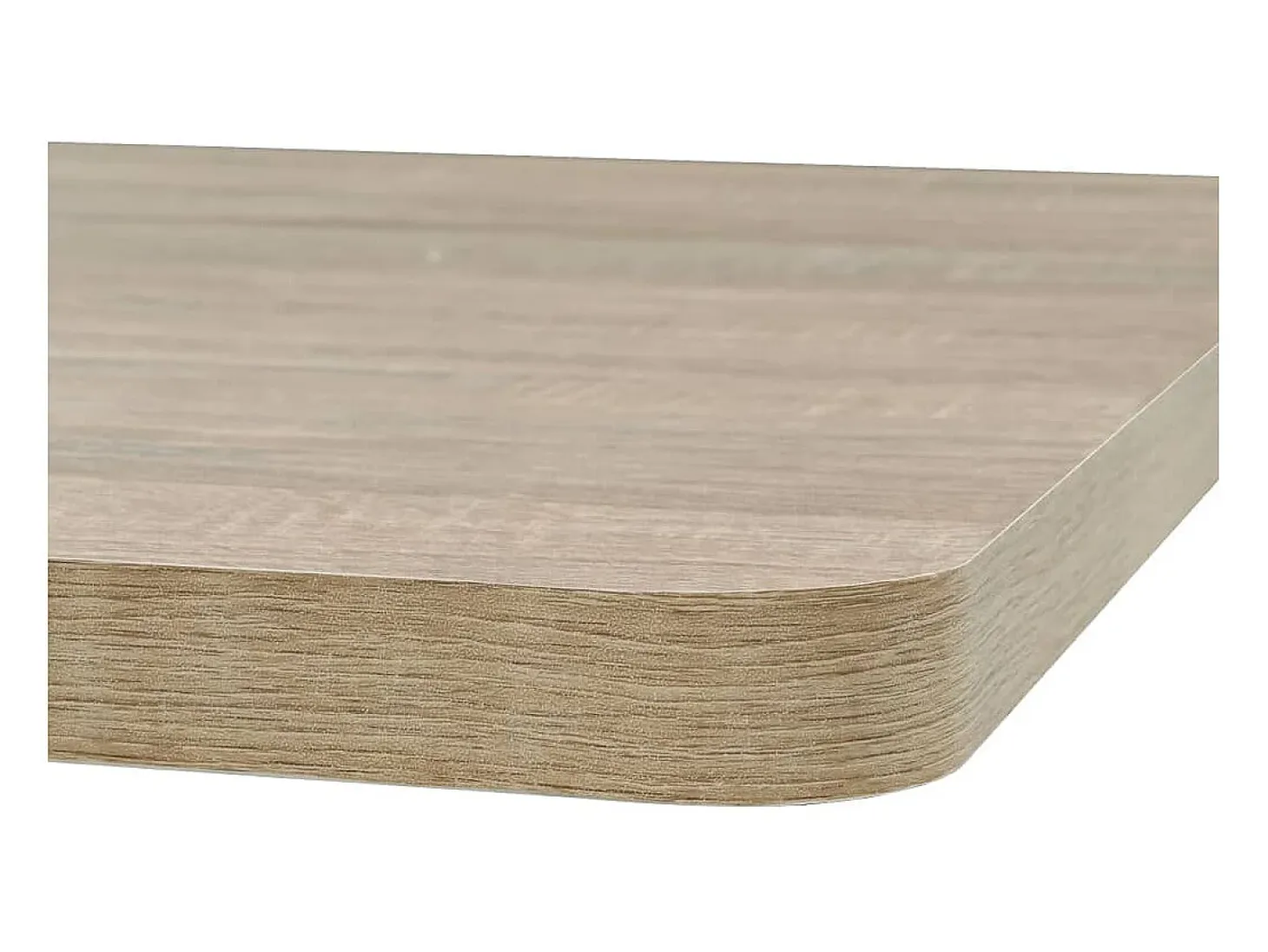 Mesa bar bistró MDF y acero cuadrada color roble 80x80x75 cm