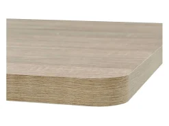 Mesa bar bistró MDF y acero cuadrada color roble 80x80x75 cm ES129660