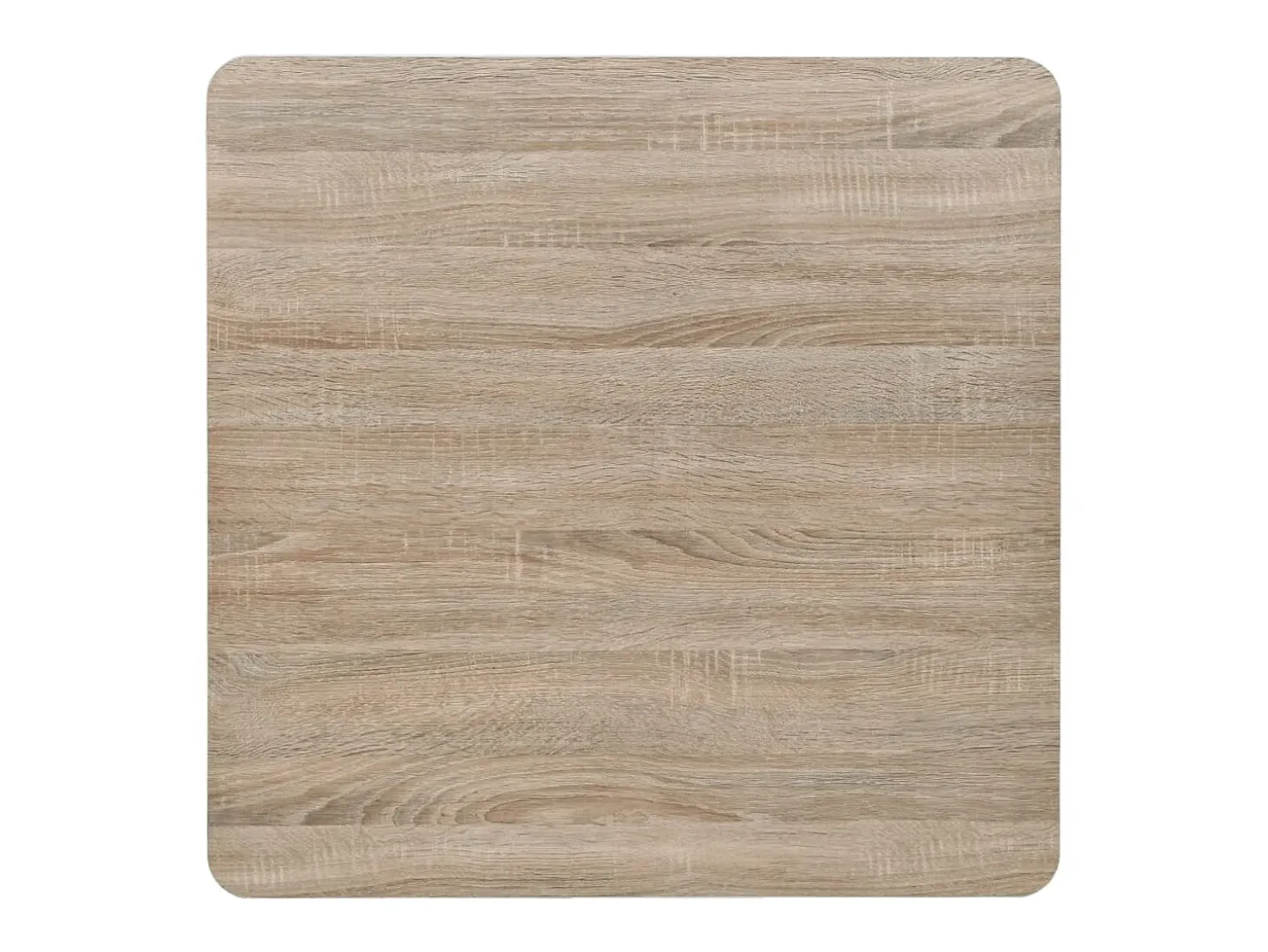 Mesa bar bistró MDF y acero cuadrada color roble 80x80x75 cm ES129660