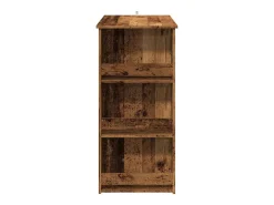 Mesa bar con estante almacenaje envejecida 102x50x103,5 cm