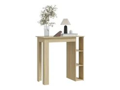 Mesa bar con estante contrachapada roble Sonoma 102x50x103,5 cm ES109584