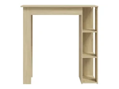 Mesa bar con estante contrachapada roble Sonoma 102x50x103,5 cm ES109584