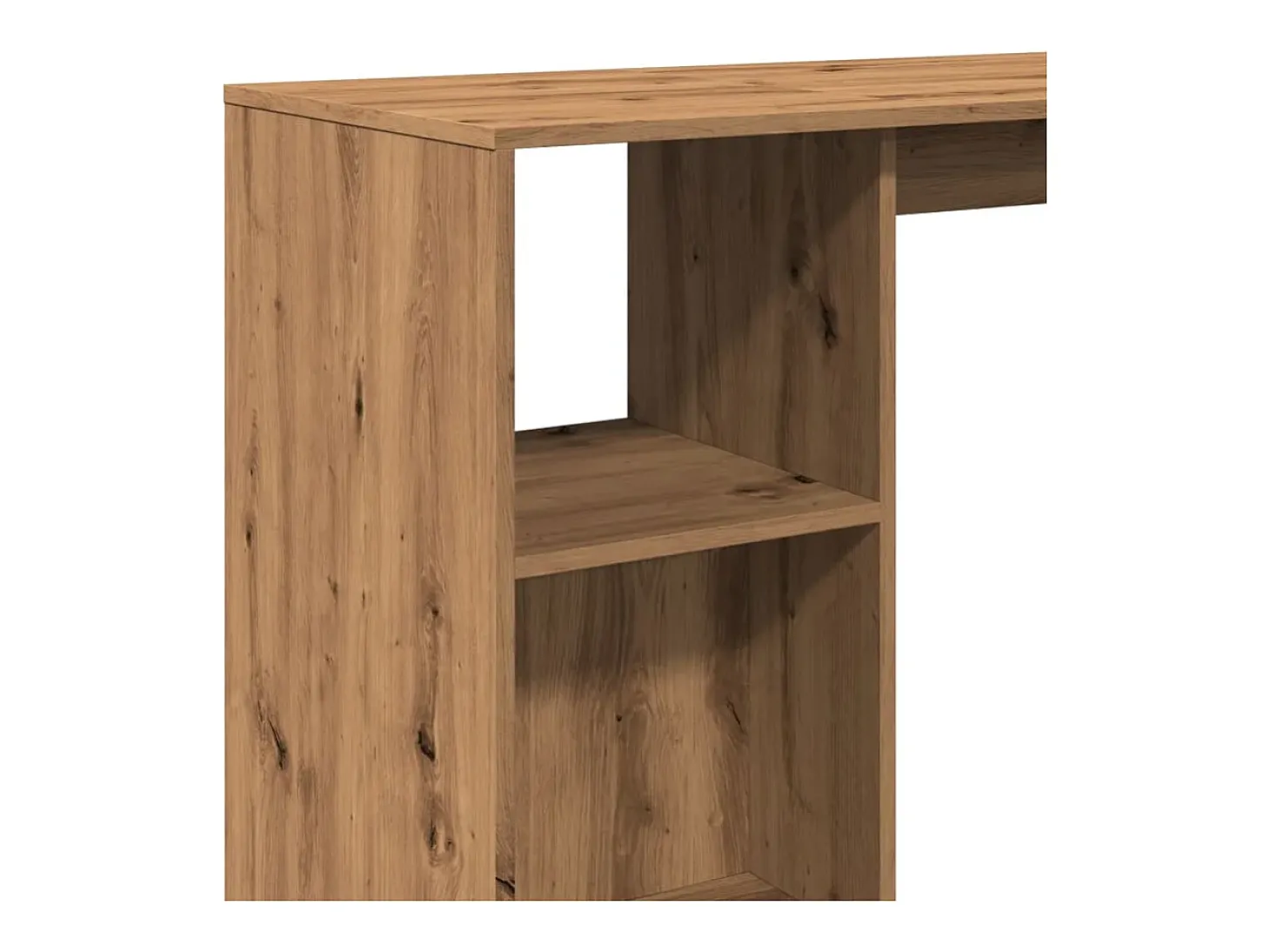 Mesa bar con estante madera roble artisian 124x46x103,5 cm