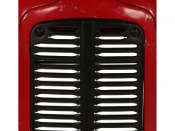 Mesa bar tractor madera maciza mango rojo y marrón 55x120x107cm