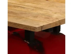 Mesa bar tractor madera maciza mango rojo y marrón 55x120x107cm