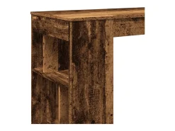 Mesa bar y estantes madera ingeniería envejecida 102x50x103,5cm