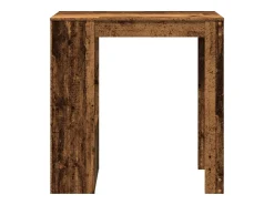 Mesa bar y estantes madera ingeniería envejecida 102x50x103,5cm