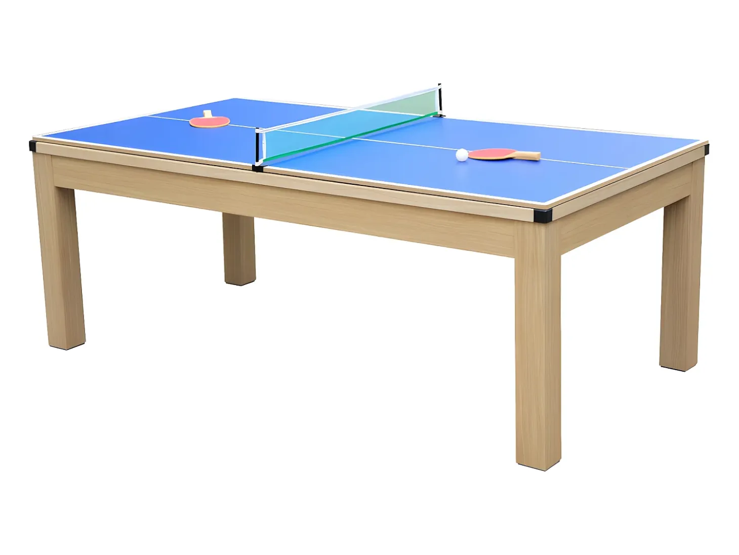 Mesa billar y ping-pong BALTHAZAR - 213x112x81.5 cm-rojo