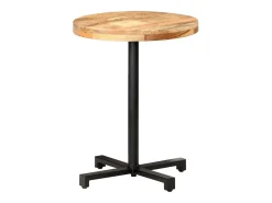 Mesa bistro redonda Ø60x75 cm Madera de mango en bruto