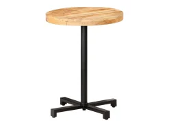 Mesa bistro redonda Ø60x75 cm Madera de mango en bruto