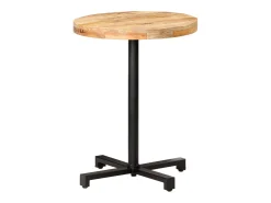 Mesa bistro redonda Ø60x75 cm Madera de mango en bruto