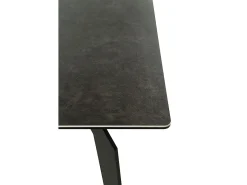 Mesa cerámica gris con patas de metal 150x91