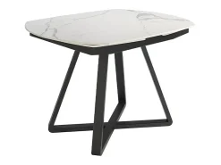 Mesa comedor extensible ovalada barril mármol porcelánico y acero negro 1096 ANGEL CERDA
