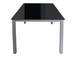 Mesa Comedor Fija Cadell Cristal Negro Metal 140x190 cm