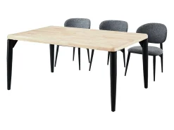Mesa comedor fija Napi melamina roble Nordish/negro 160x100x76 cm