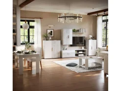 Mesa Comedor Fija Nur Contemporánea Blanco Mate 138x80 cm