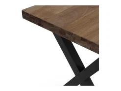 Mesa comedor fija X-Loft roble American/negro 76x80x140 cm Adec