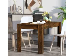 Mesa comedor madera contrachapada roble ahumado 140x74,5x76 cm ES642049