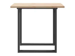 Mesa comedor marco O madera maciza pino y hierro 90x90x75,5 cm ES343568