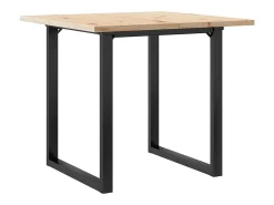 Mesa comedor marco O madera maciza pino y hierro 90x90x75,5 cm ES343568