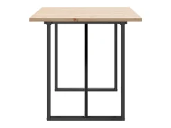 Mesa comedor marco O madera maciza pino y hierro 140x80x75,5 cm