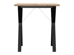 Mesa comedor marco Y madera maciza pino y hierro 70x70x75,5 cm ES122486