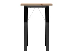 Mesa comedor marco Y madera maciza pino y hierro 50x50x75,5 cm ES884402