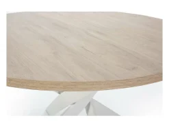 Mesa comedor redonda ALEJANDRO acabado sahara/blanco, 77cm(alto) 120cm(ancho) 120cm(largo)