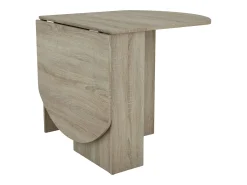 Mesa comedor redonda plegable Sand roble Sonoma melamina 150x75x80 cm