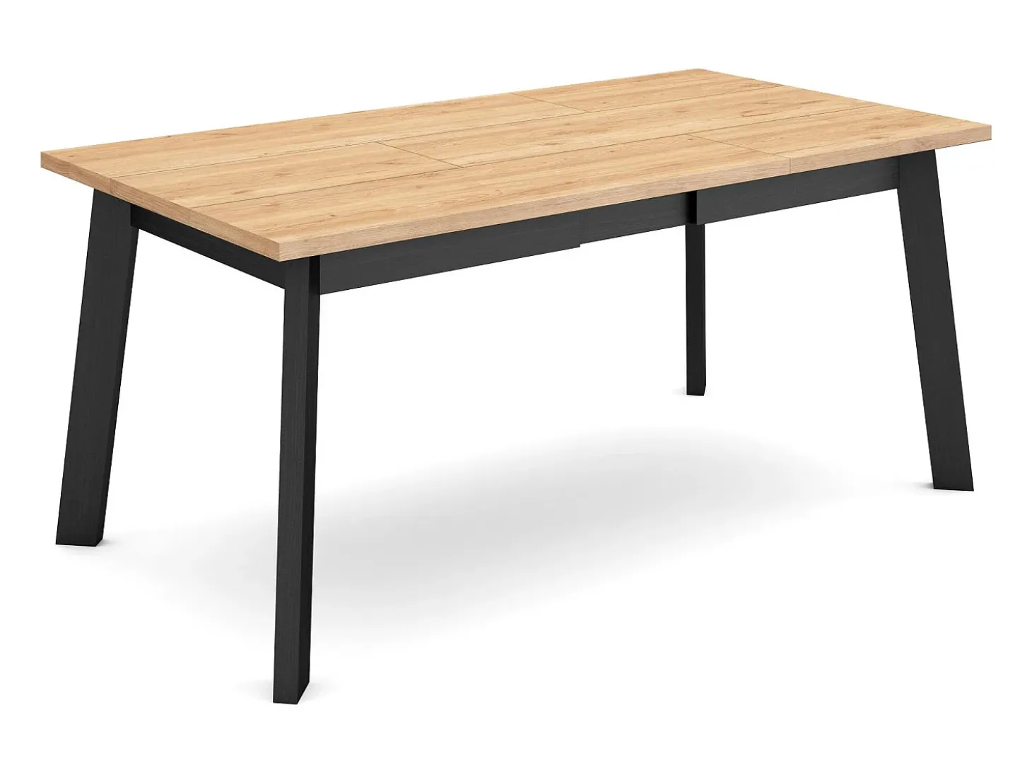 Mesa Comedor, 170x90x75cm, Para 8 Comensales, Patas de madera, Roble y negro
