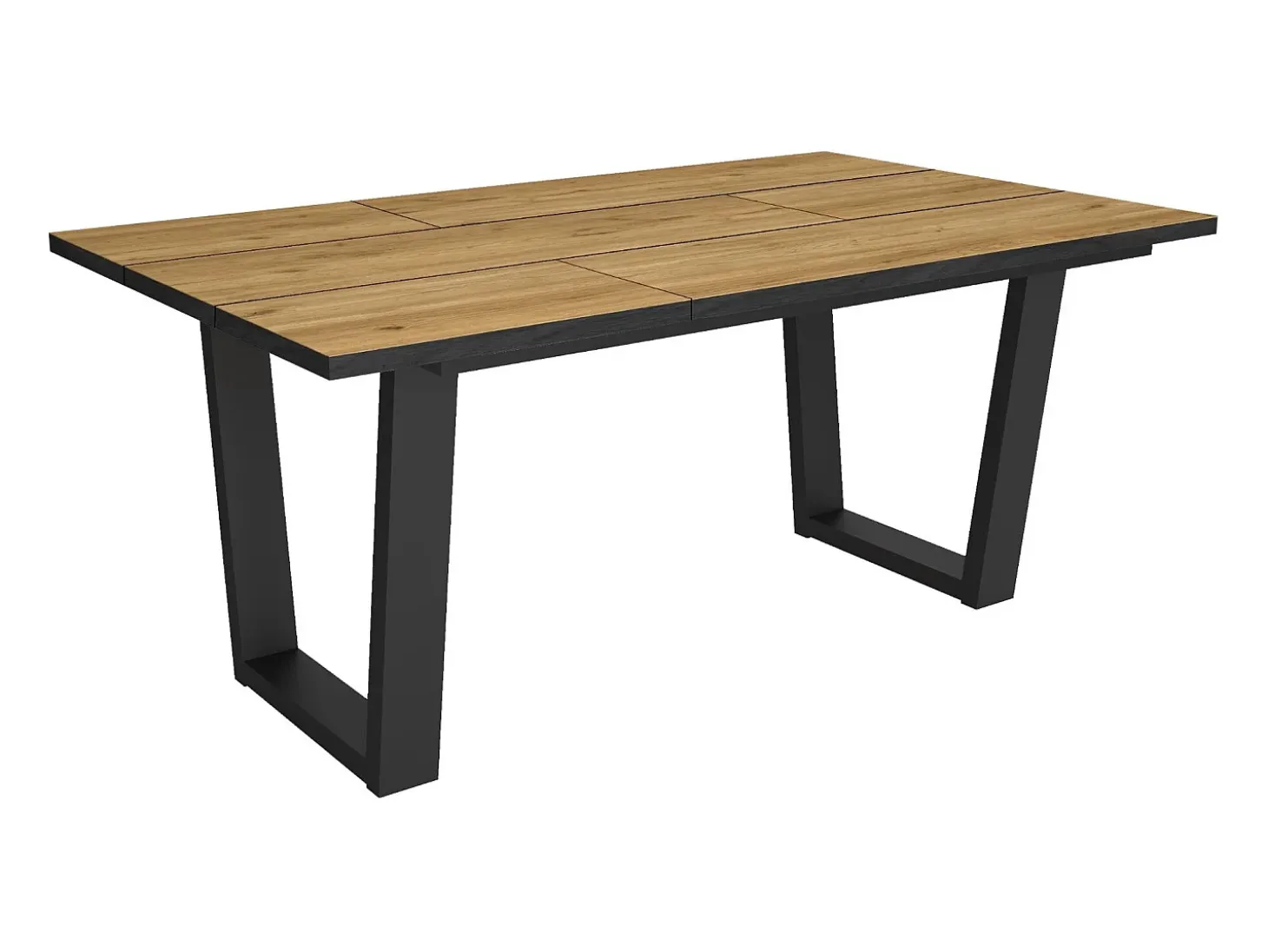 Mesa Comedor, 167x90x74cm, Para 8 Comensales, Muebles Comedor, Roble y negro