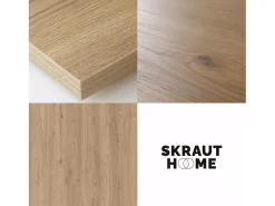 Mesa Comedor, 194x90x75cm, Para 10 Comensales, Patas de madera, Roble