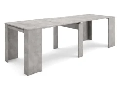 Mesa Consola extensible, 262x90x77cm, Para 12 comensales, Comedor y cocina, Cemento