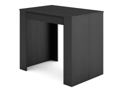Mesa Consola extensible, 222x90x77cm, Para 10 comensales, Comedor y cocina, Negro