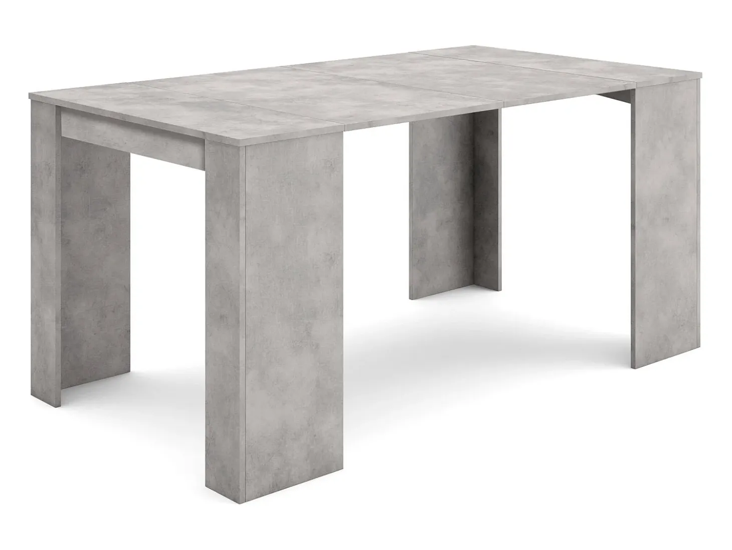 Mesa Consola extensible, 160x90x77cm, Para 8 comensales, Comedor y cocina, Cemento